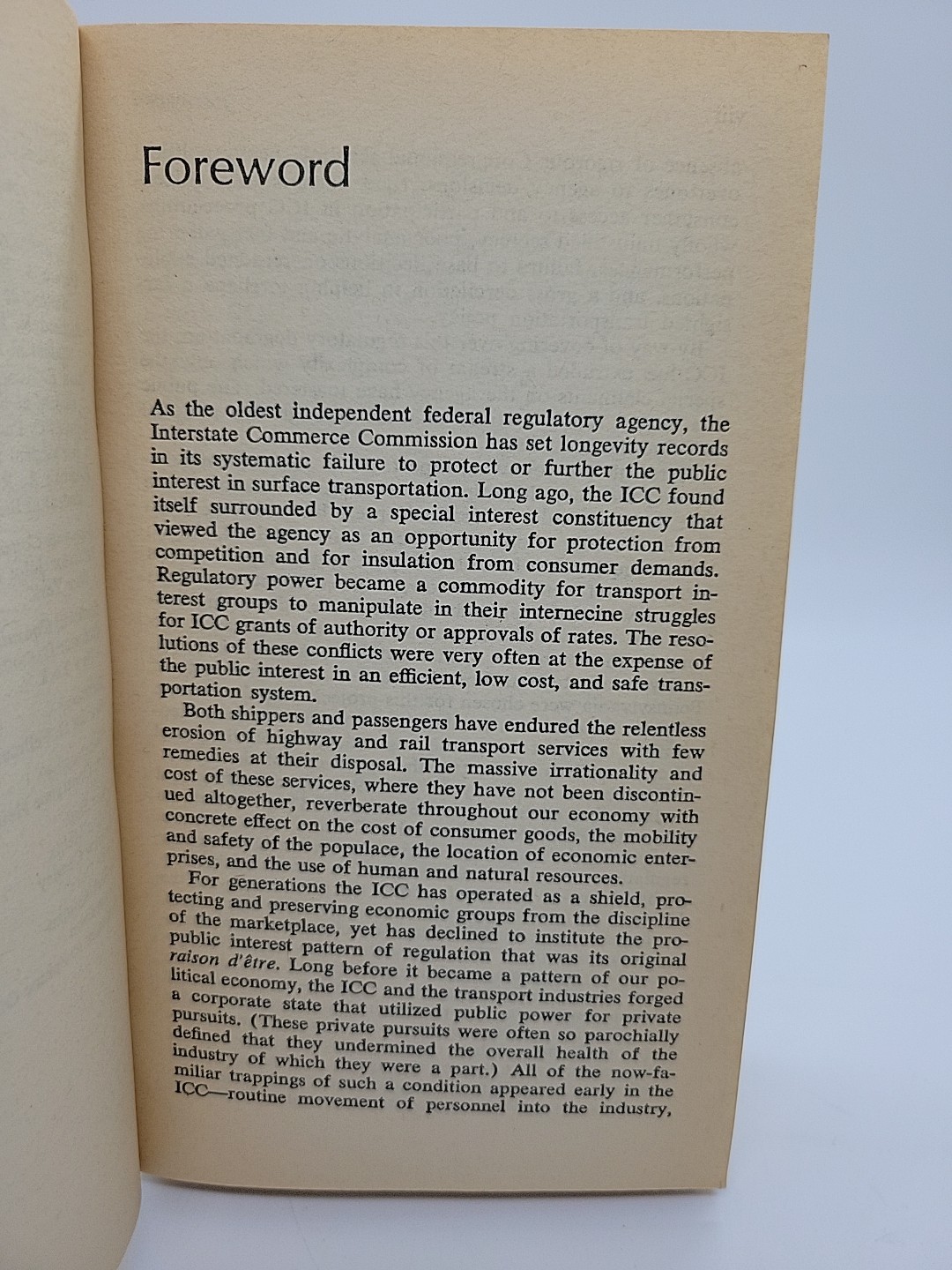 The Interstate Commerce Omission, the Public Interest and the Icc: The Ralph…