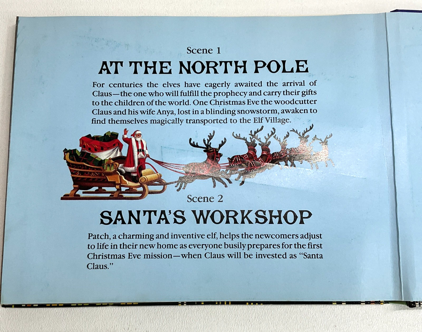 Pop Up Panorama SANTA CLAUS THE MOVIE By Dan Kirk Hardcover Book 3D Scenes 1985
