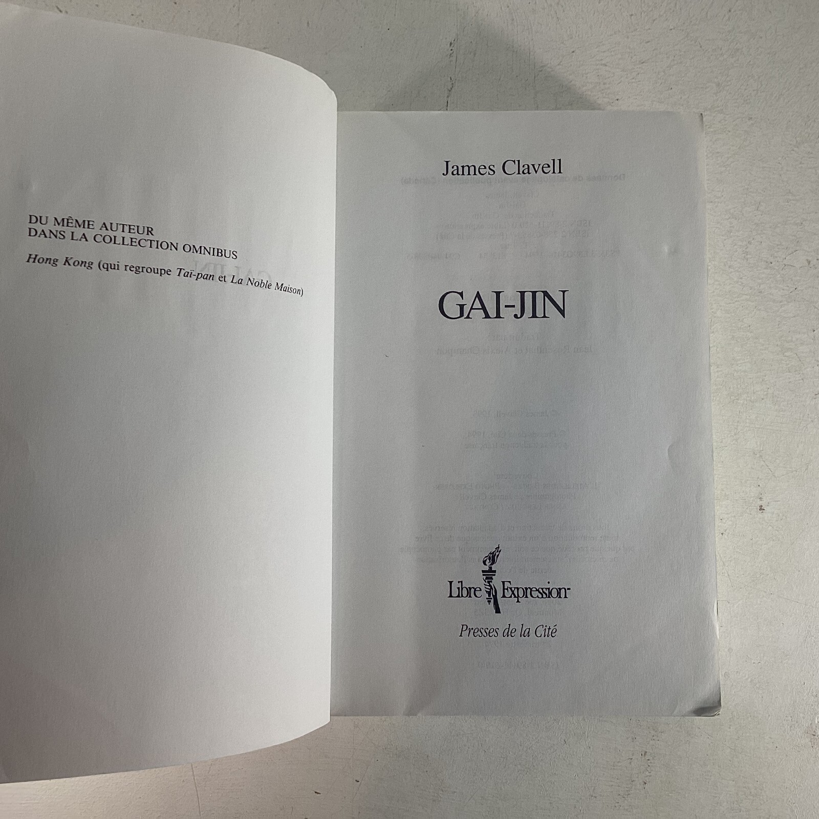 Gai-Jin (Asian Saga) James Clavell French Libre Expression Trade Paperback VG