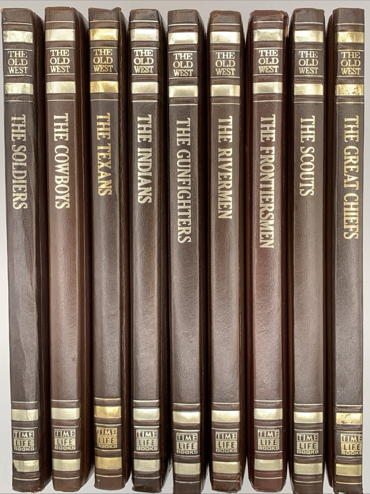 Lot of Nine of the Old West Series, 1970’s Leather Cover, B155