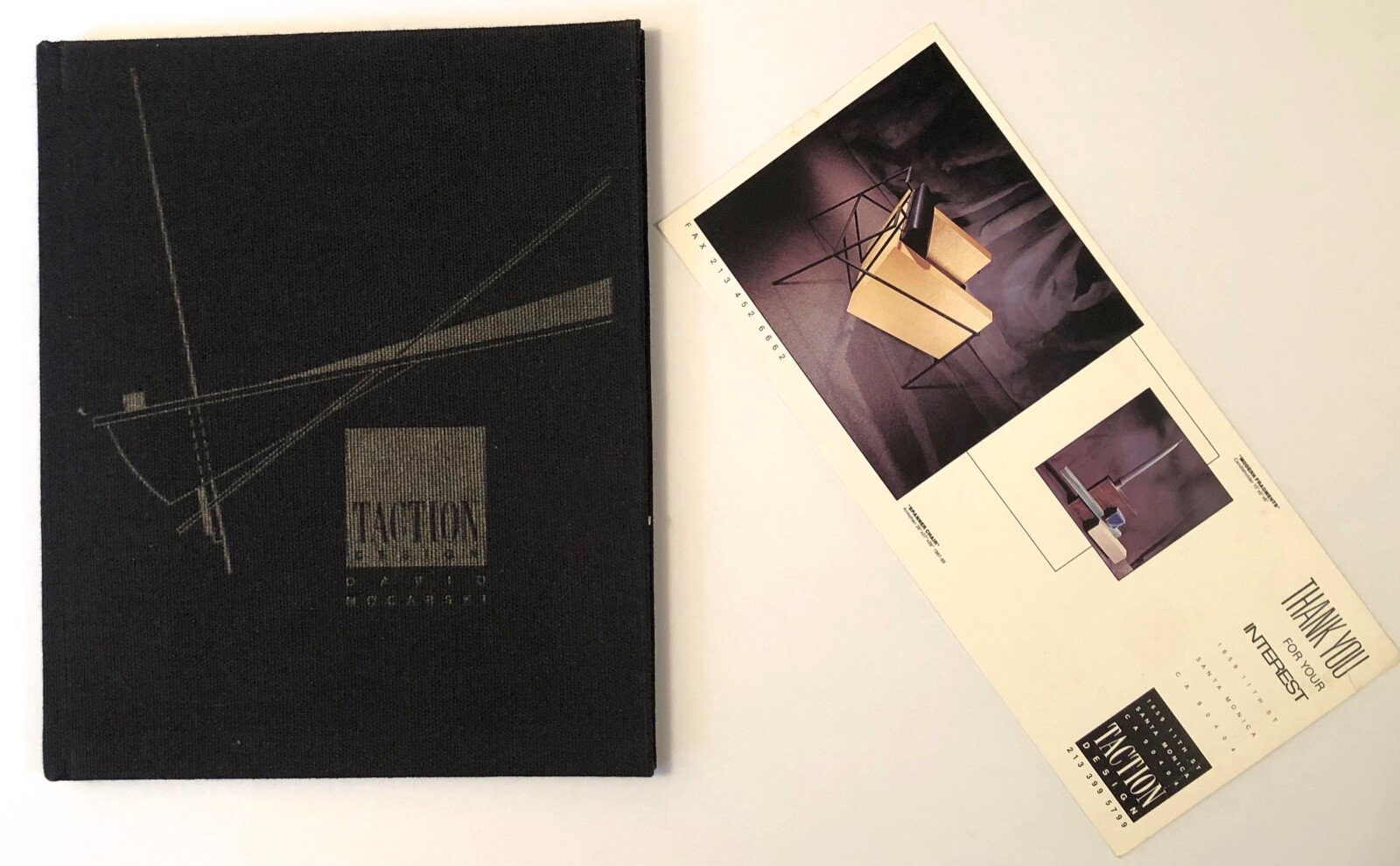 1989~TACTION DESIGN~David Mocarski~POST MODERNISM CONSTRUCTIVISM FURNITURE~Book