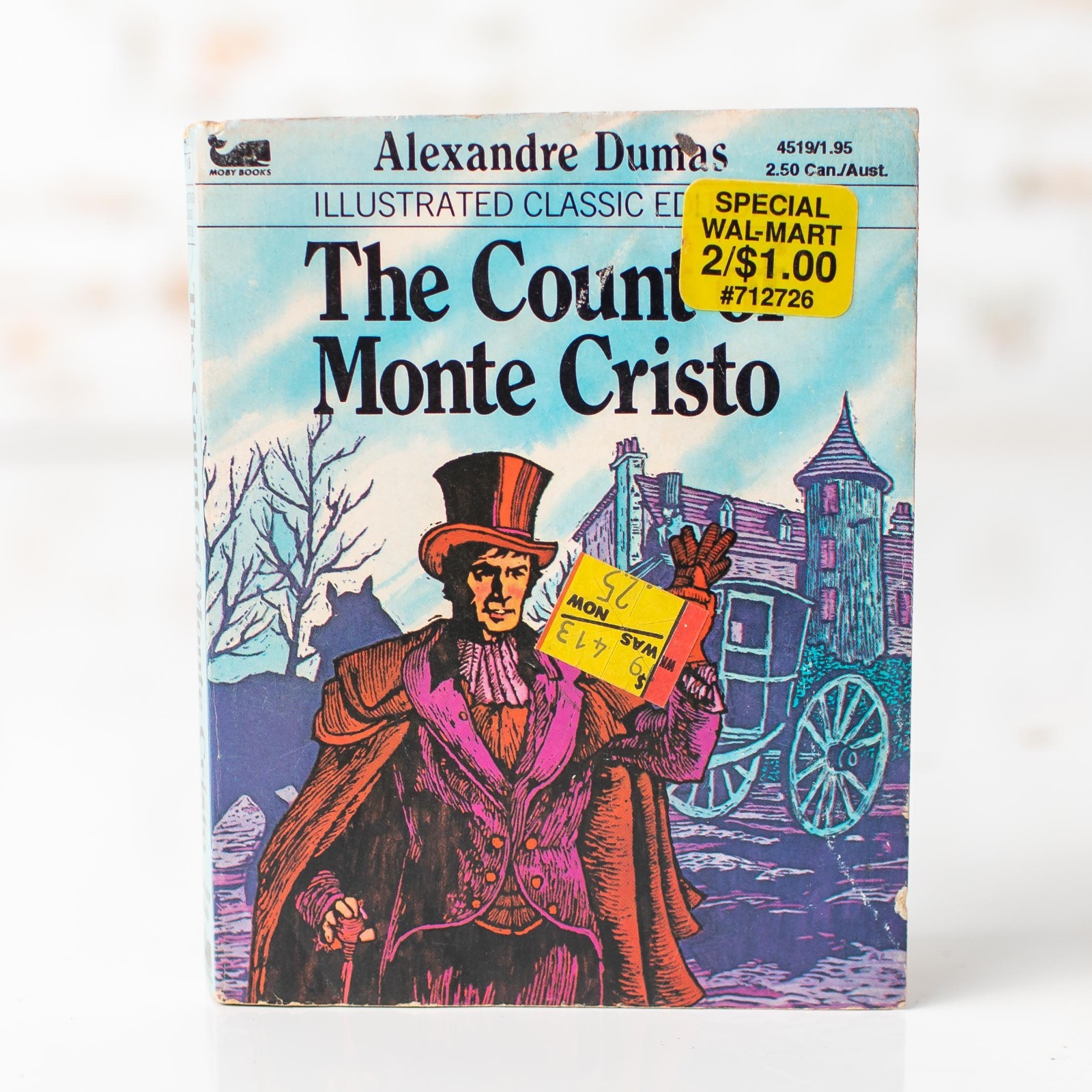Vintage 1979 Count of Monte Cristo Alexandre Dumas PB Illustrated Classic