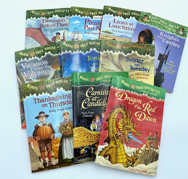 10 Magic Tree House lot of paperback books Mary Pope Osborne Kids chapter- GOOD