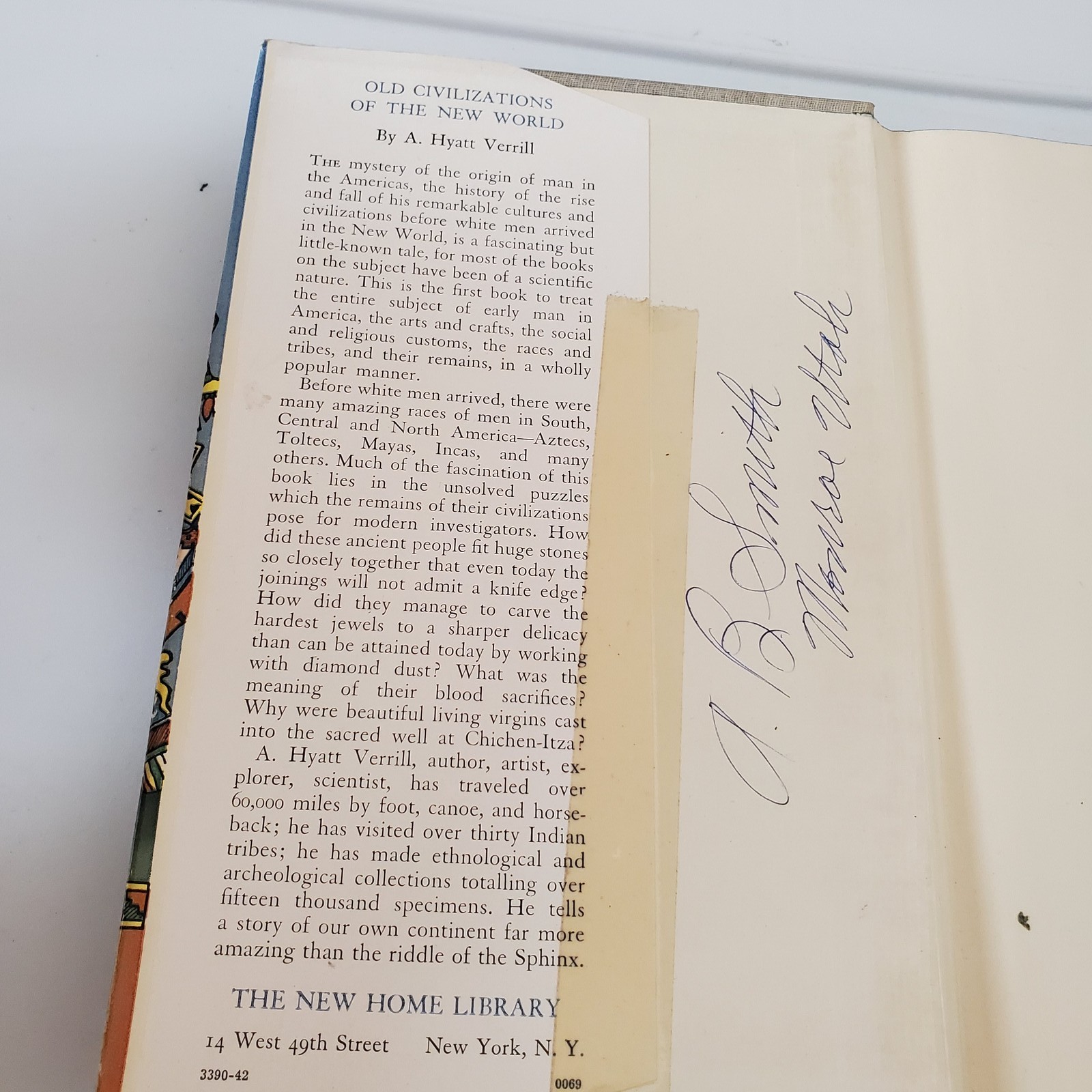 Old Civilizations of the New World A. Hyatt Verrill 1942 The New Home Library