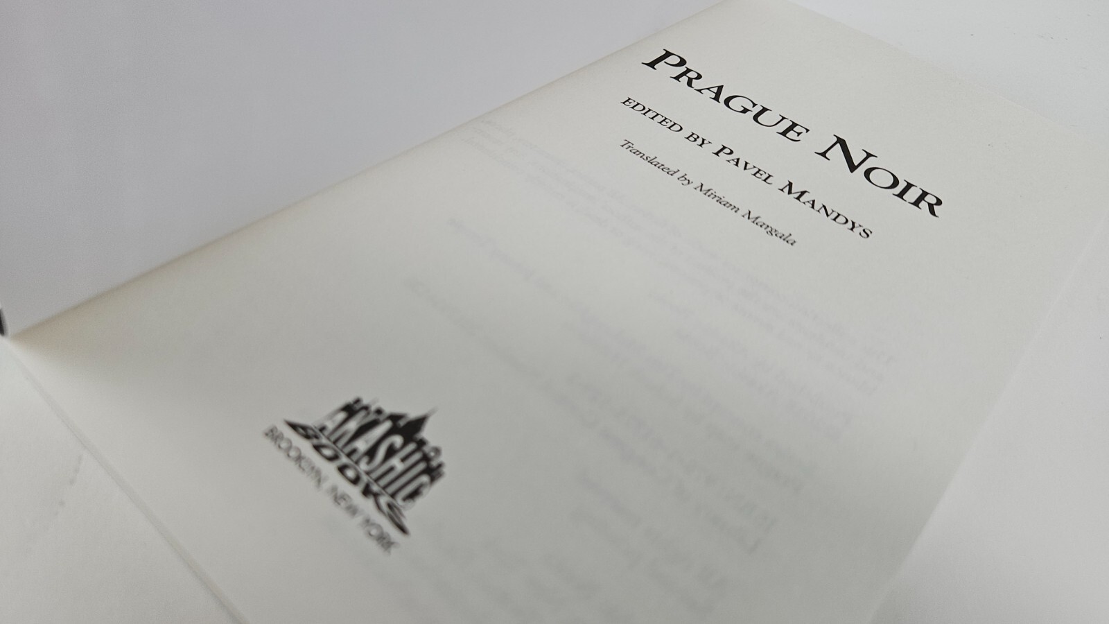 Prague Noir by Pavel Mandys Paperback 2018 – 322 pgs. Akashic Books