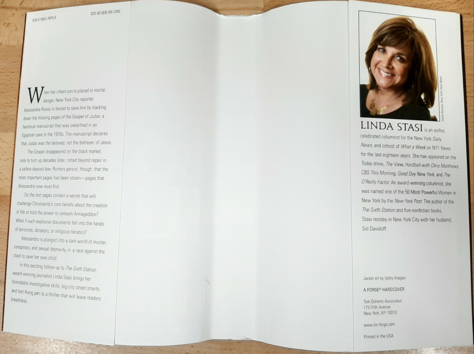 Book of Judas~Linda Stasi~381 pages~2017~1st Edition~H/C~D/J~Very Good Condition