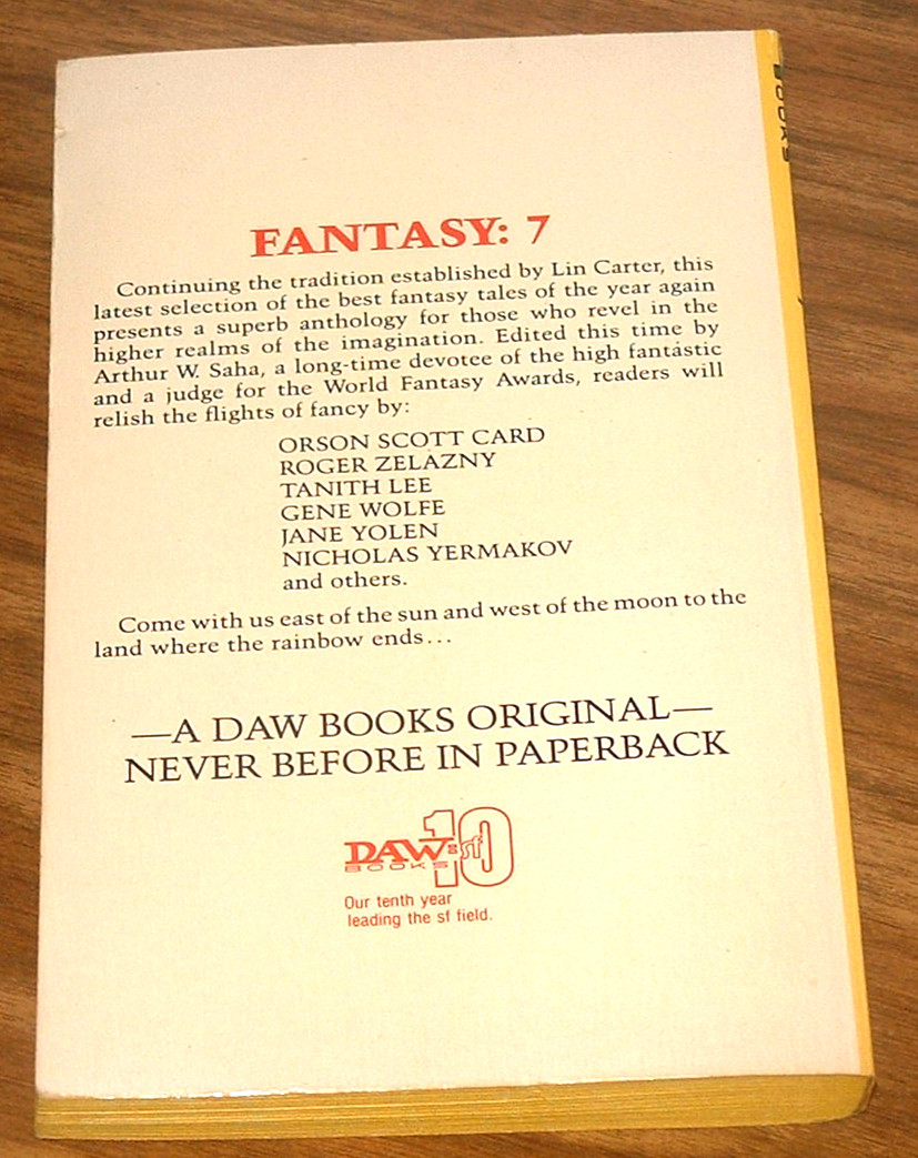 ARTHUR W.SAHA (ed.) The Year’s Best Fantasy Stories:7 MICHAEL WHELAN CVR Elric