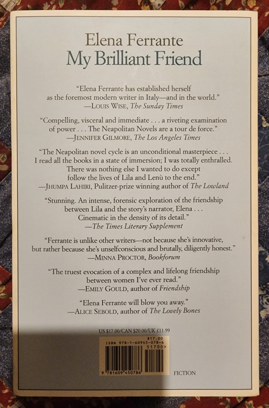 My Brilliant Friend By Elena Ferrante Paperback