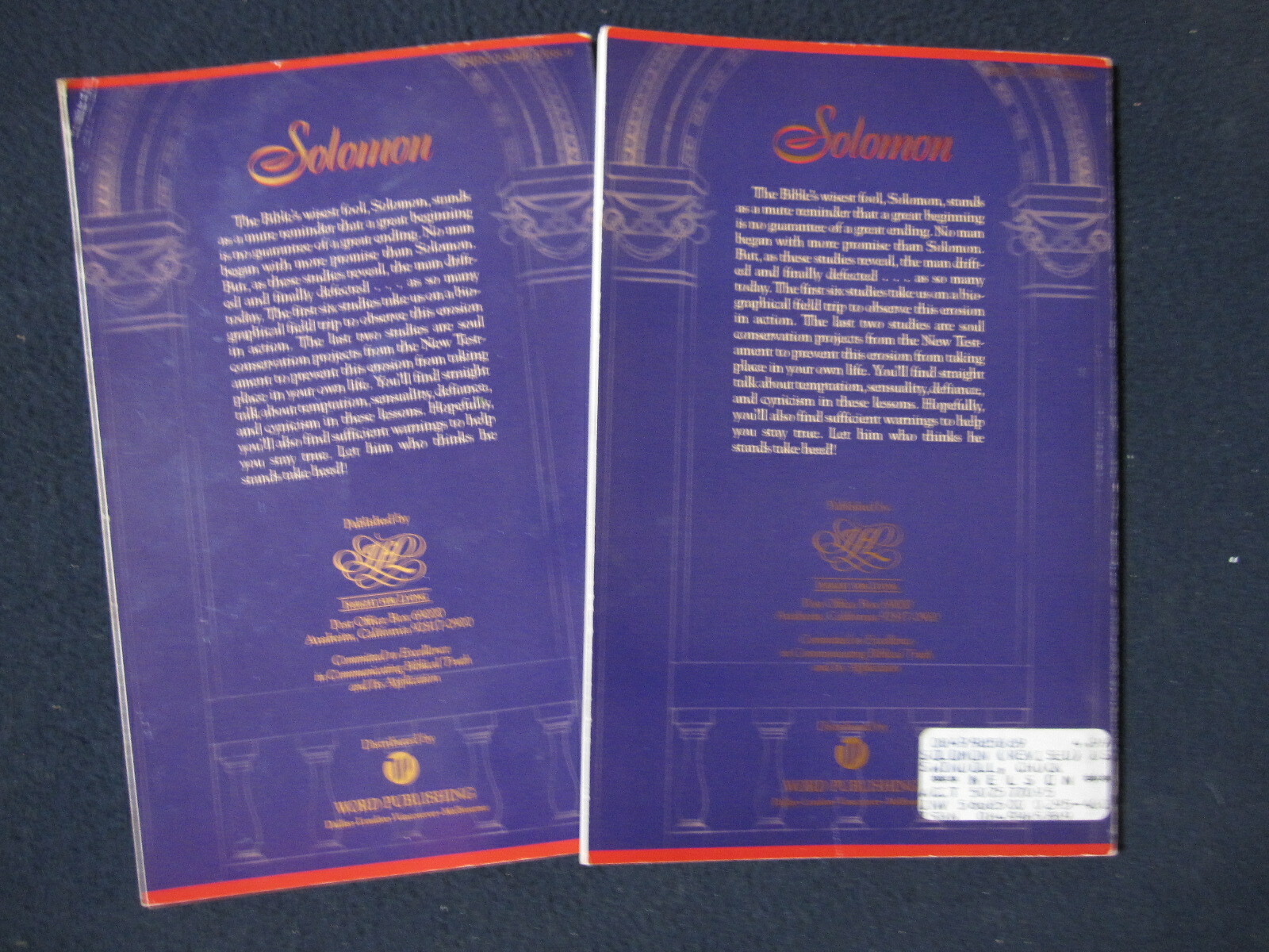 Solomon: Set of 2 Bible Study Books by Swindoll – Includes Shipping!