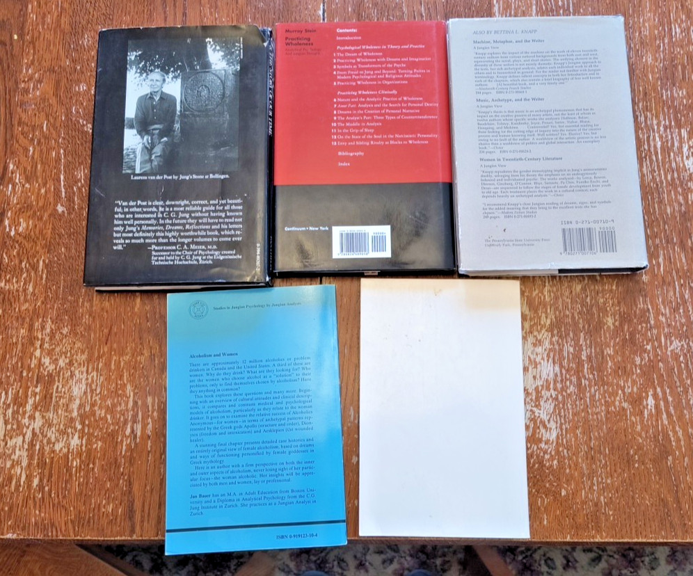 Carl Jung Influenced 5 Book Lot: Alcoholism & Women, Story, Wholeness, Exile+++