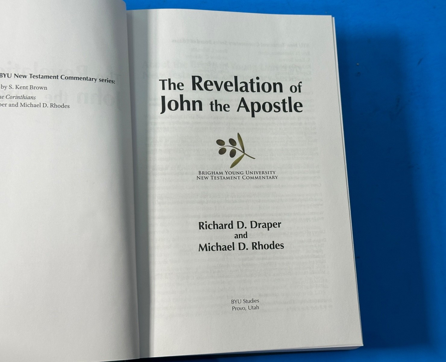 Revelation of John the Apostle New Testament Commentary Richard Draper Mormon