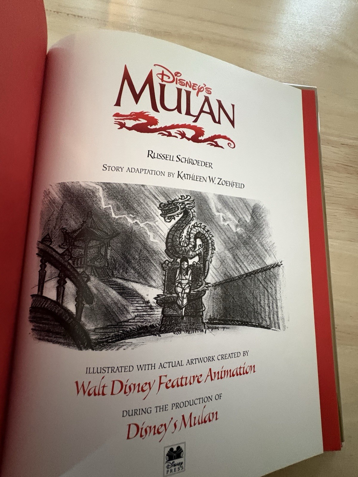 1998 NEW 1ST EDITION * Disney MULAN* Collector’s Edition HC/DJ RUSSEL SCHROEDER