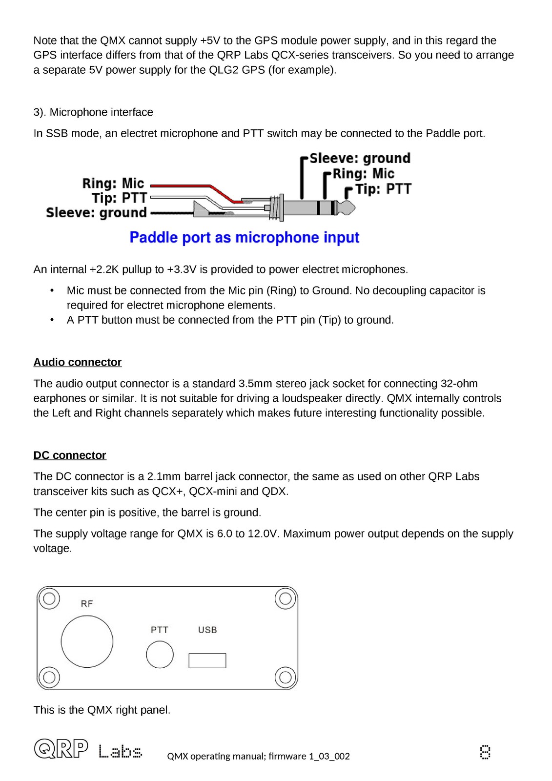 QRP LABS QMX Multimode Transceiver Operating Manual – WIRE BOUND – TOUGH COVERS