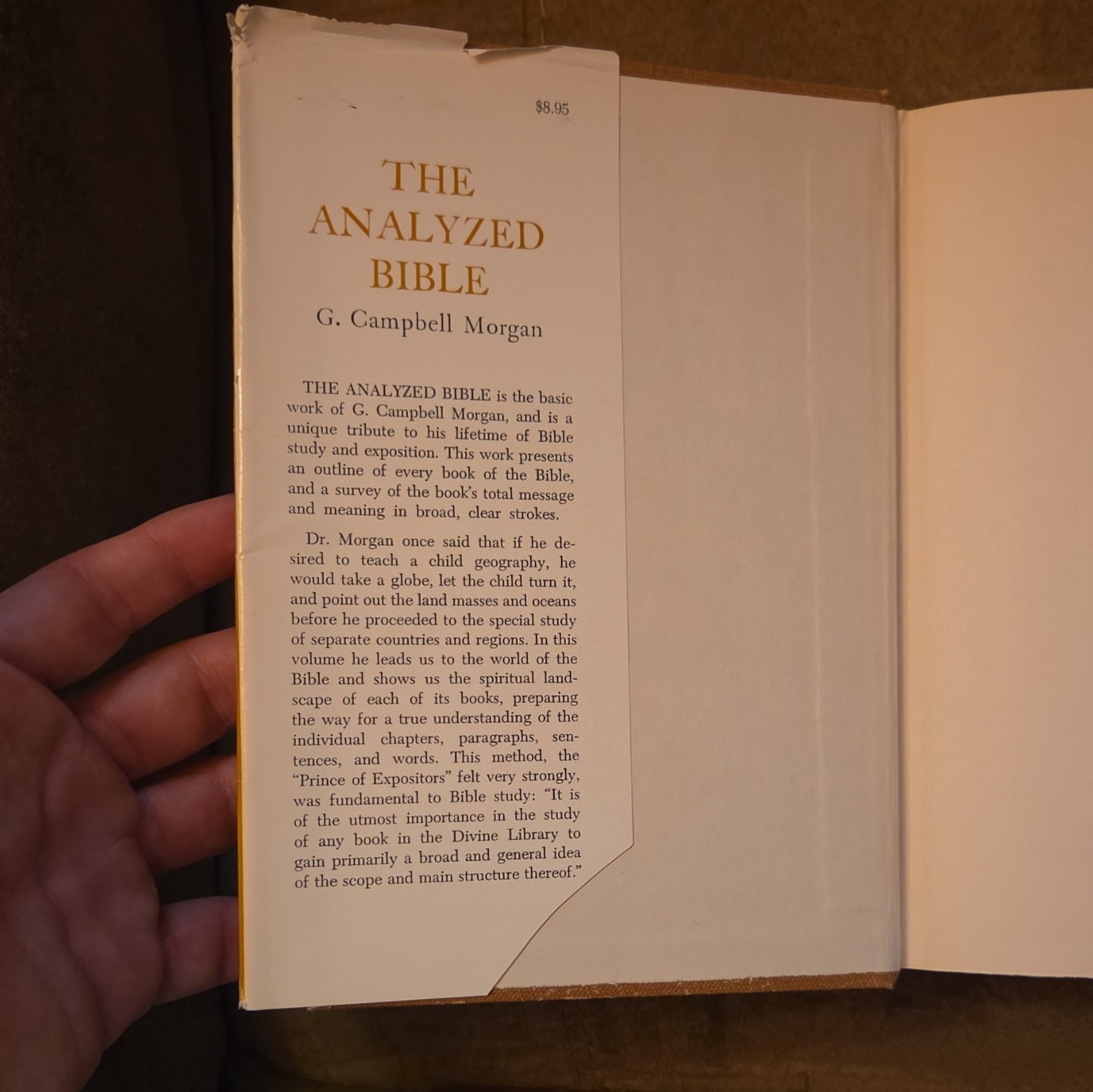 g campbell morgan the analyzed bible hc w/ dust jacket fleming h revell 1964