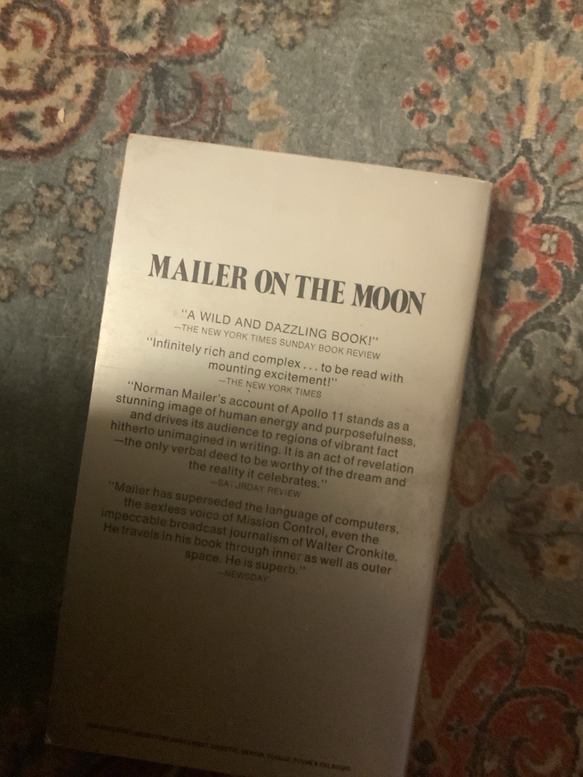 Of A Fire On The Moon By Norman Mailer 1st Paperback 1971 Signet Vintage Book