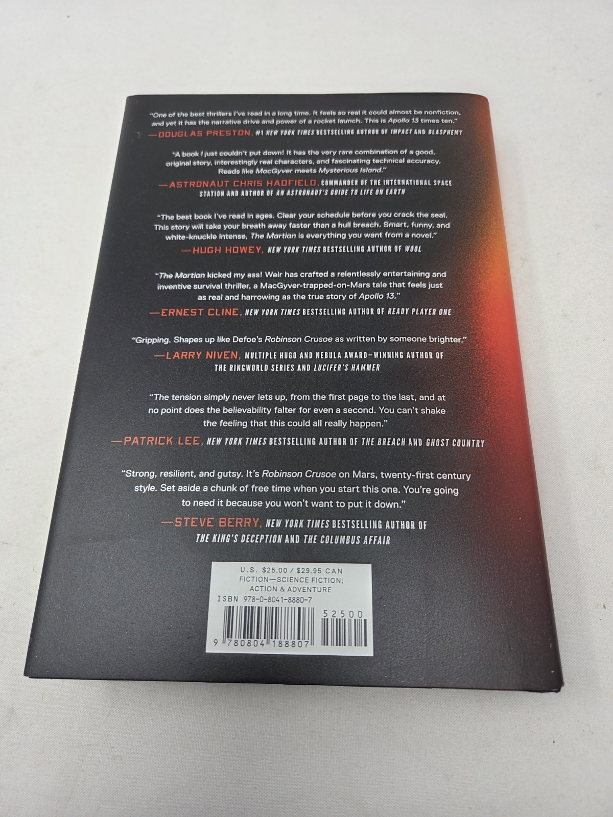 SIGNED The Martian by Andy Weir Hardcover First Edition