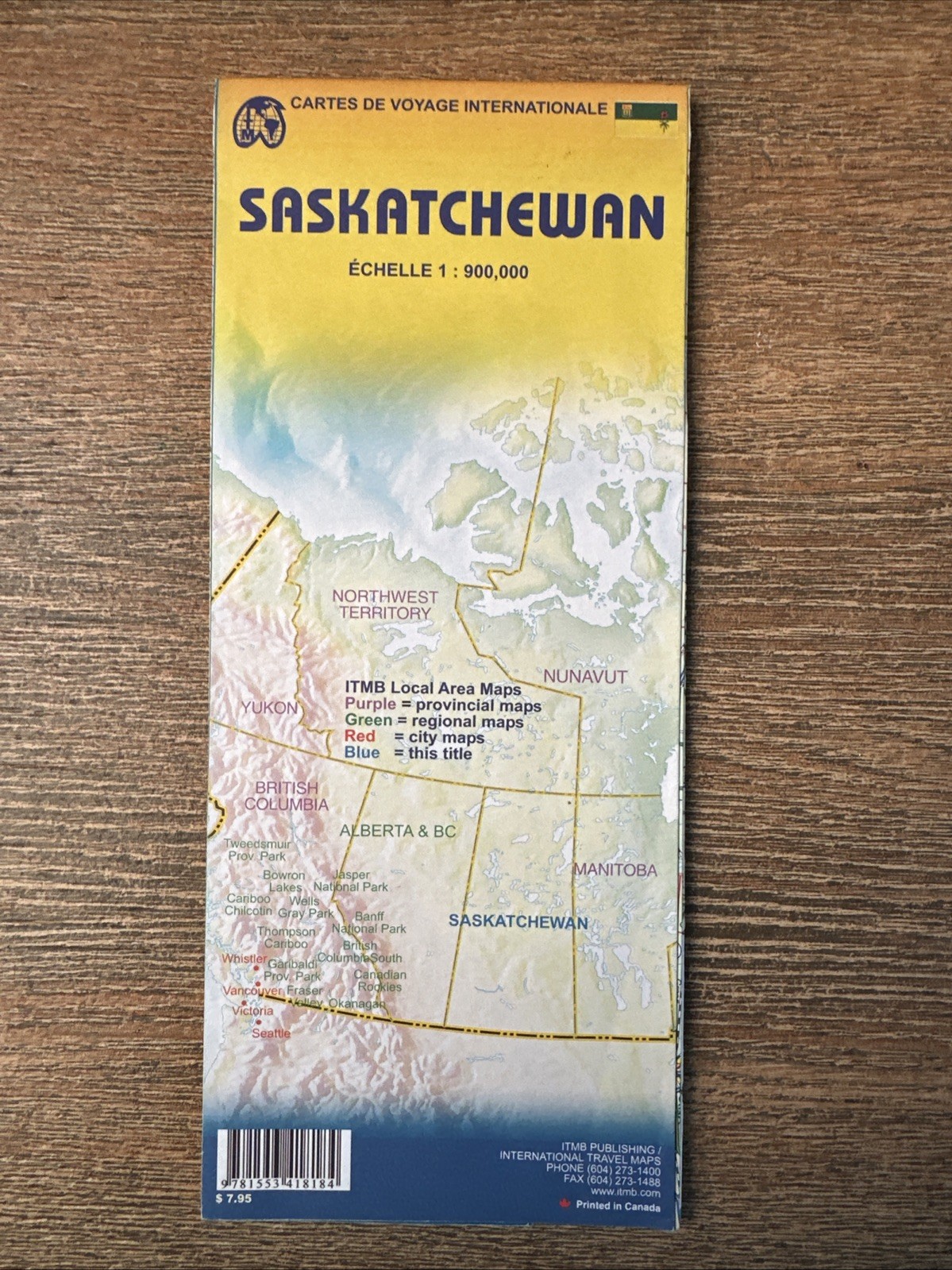 Saskatchewan Travel Reference Map : 1:900,000 by ITMB Canada (2009, Sheet…