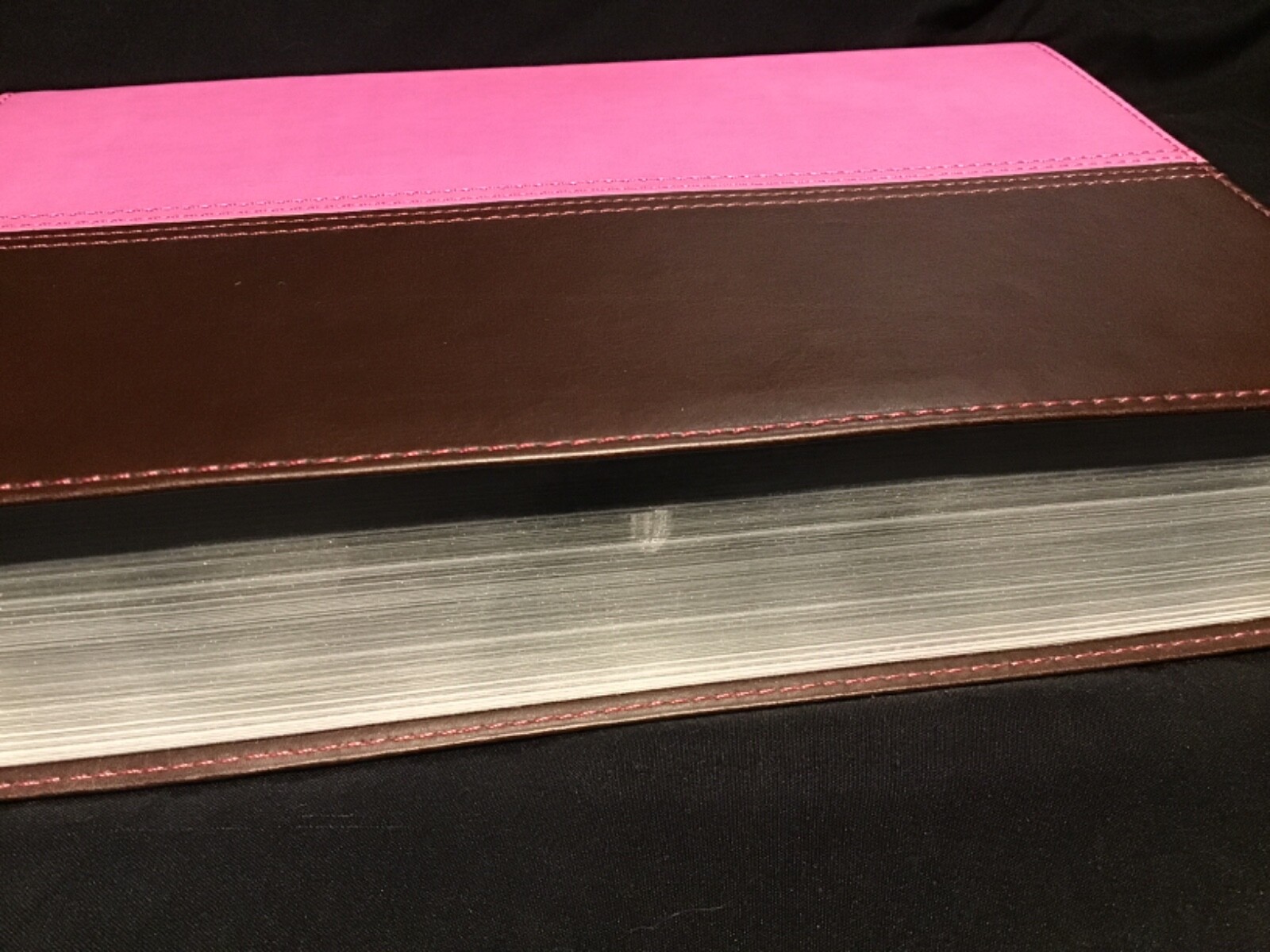 NIV & KJV Side-By-Side Bible Large Print Orchid/Chocolate Italian Duo-Tone