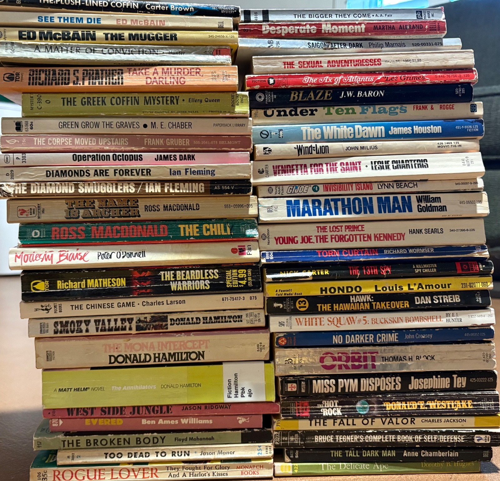 vintage paperback lot 55 Ross John D. MacDonald tie in pulp sleaze men Matheson