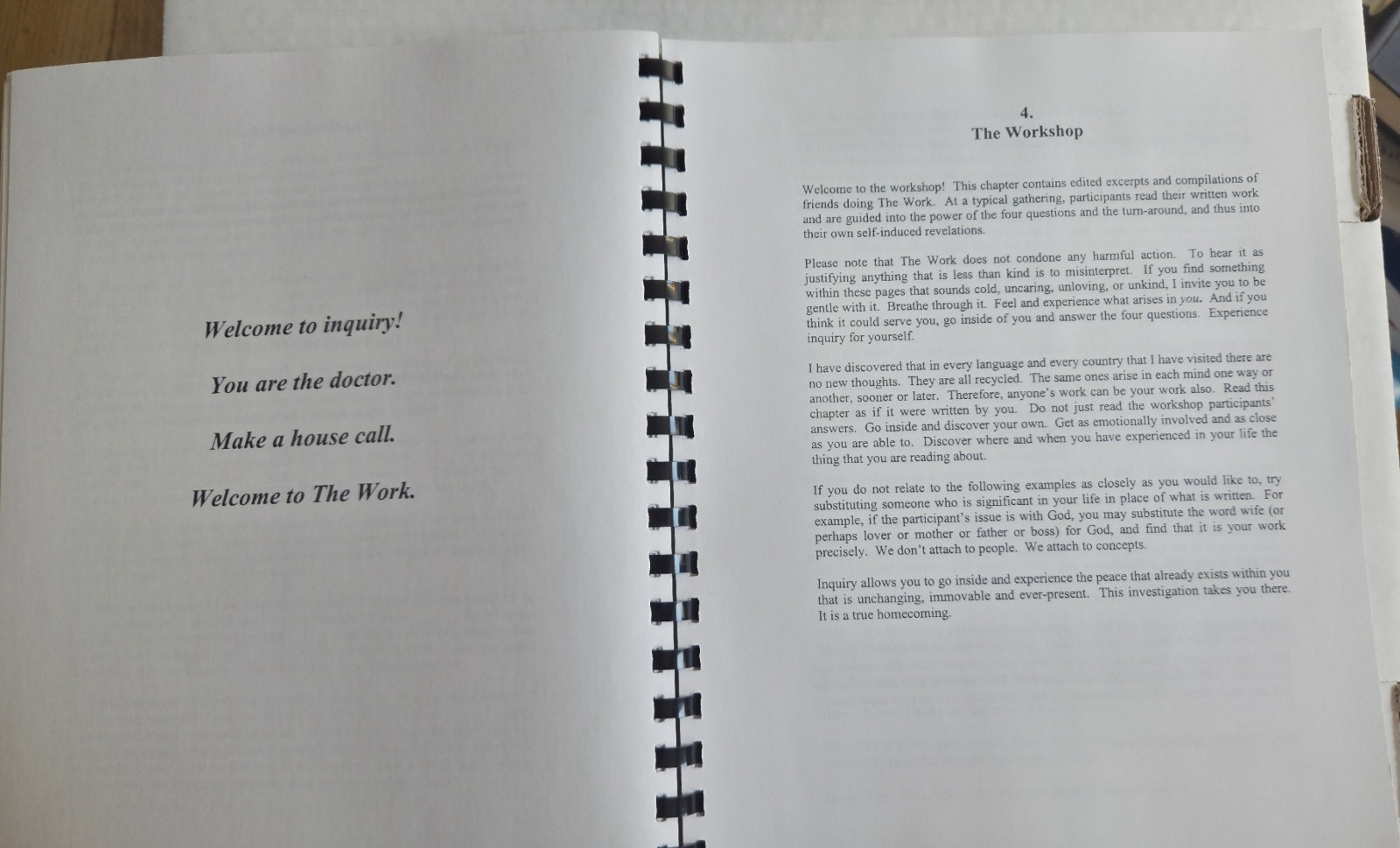 All War Belongs on Paper: The Manual for The Work of Byron Katie (Spiral PB)