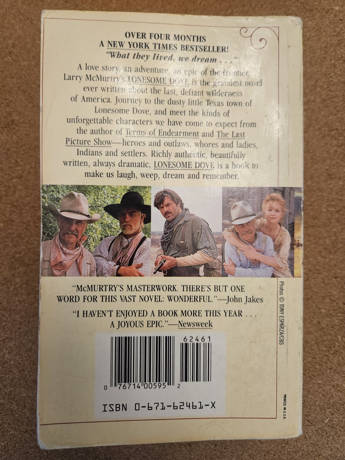 Pocket Books Lonesome Dove Paperback 1st Edition 1st Printing 1986