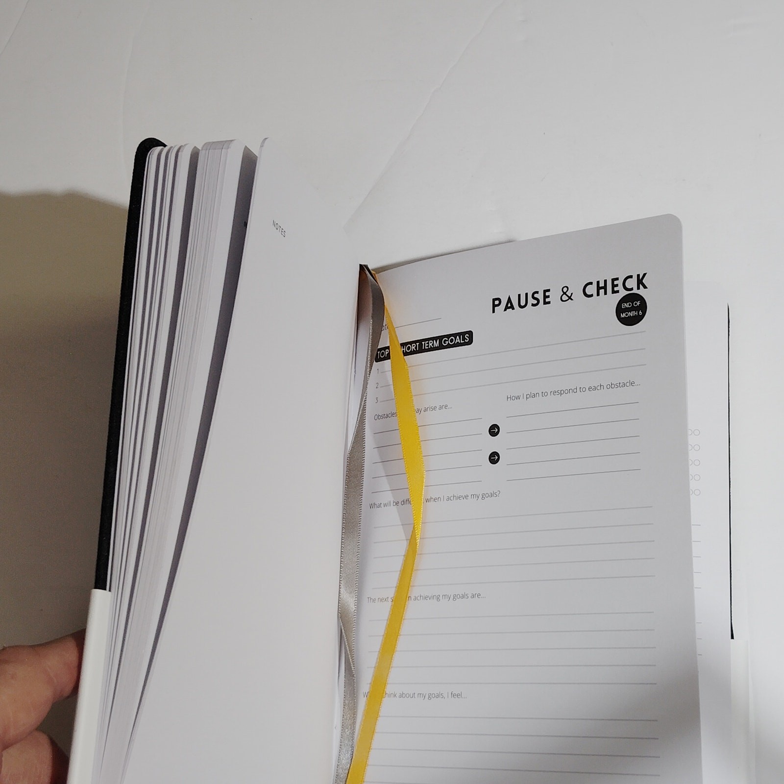 Progress Undated 365 Day Goal Setting, Progress Planner Notebook Black 196 Pages