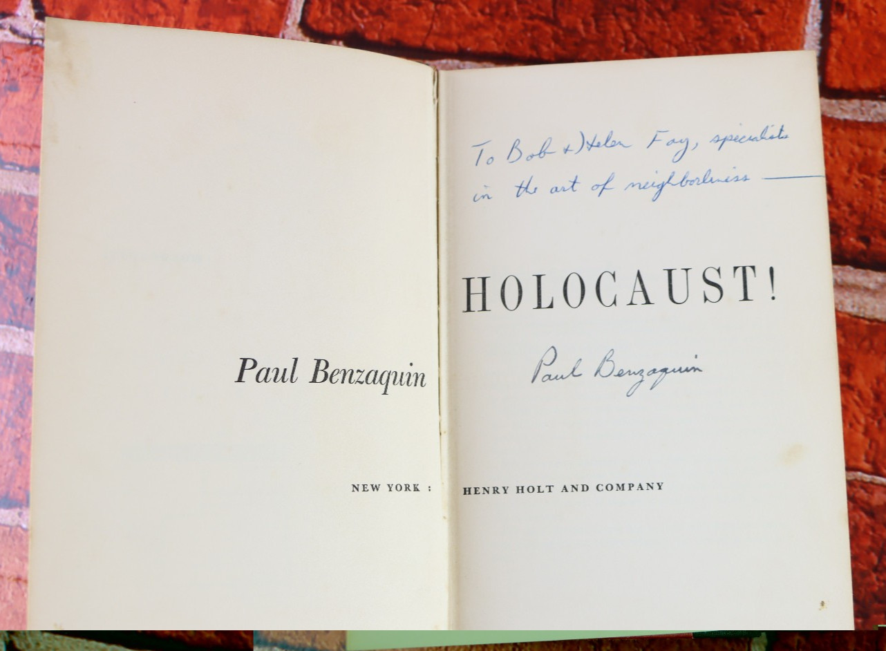 Holocaust! Boston Cocoanut Grove Fire 1959 Paul Benzaquin SIGNED