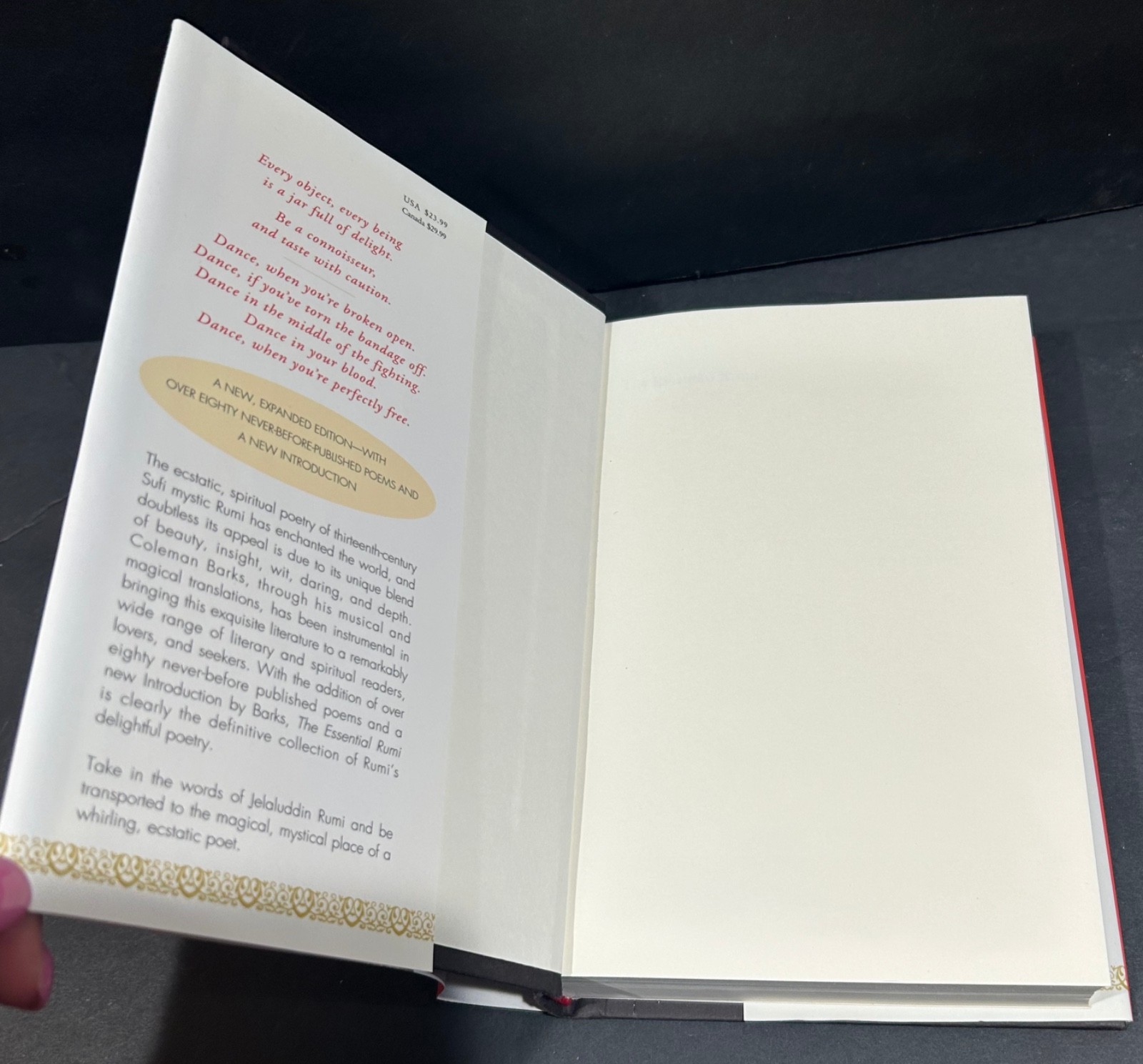 The Essential Rumi: New Expanded Ed Hardcover By Jalal al-Din Rumi Coleman Barks