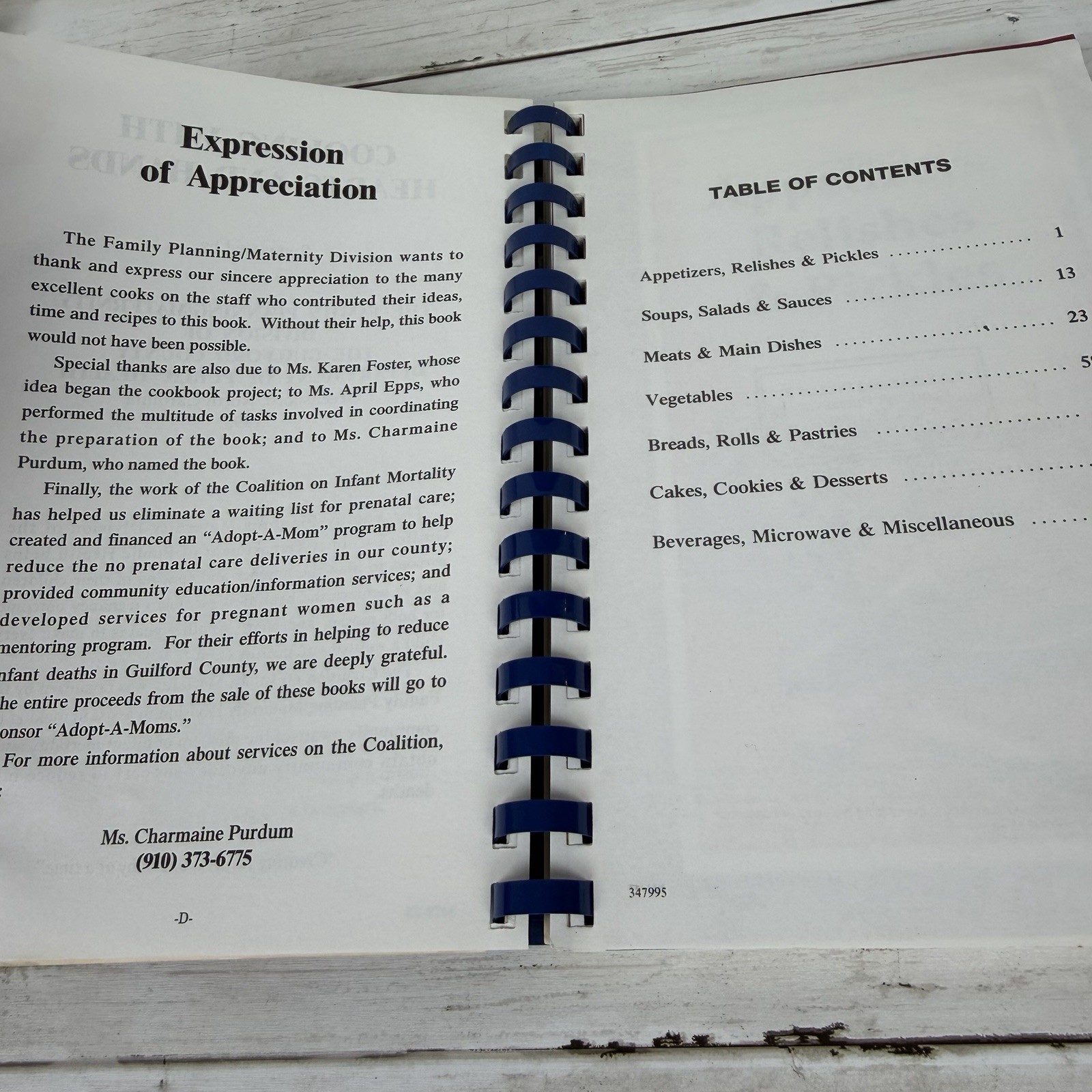 Guilford County Health Department Maternity Cookbook North Carolina 1995 NC