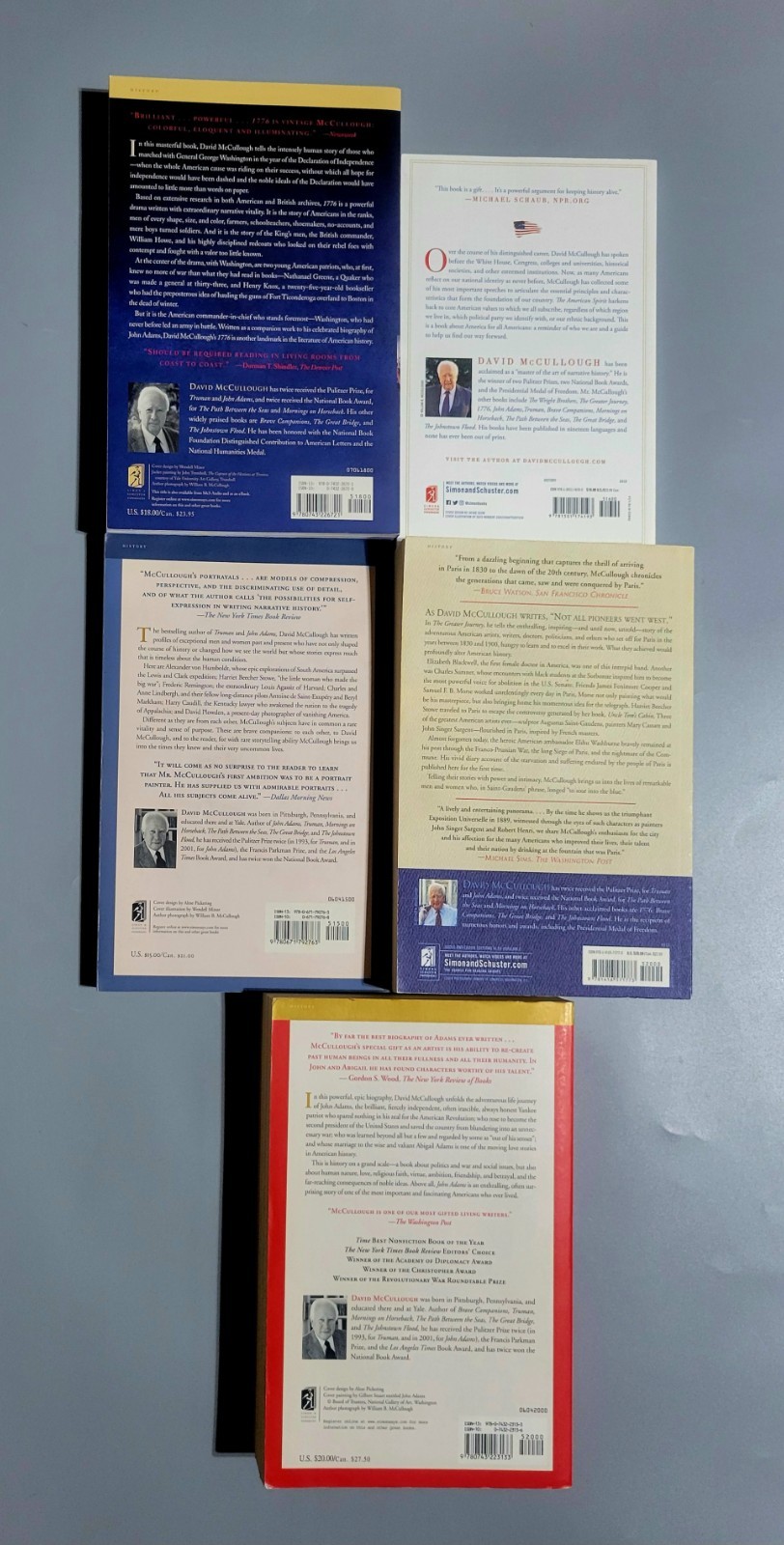 David McCullough Histories 10 Books Set – HC/PB – Good