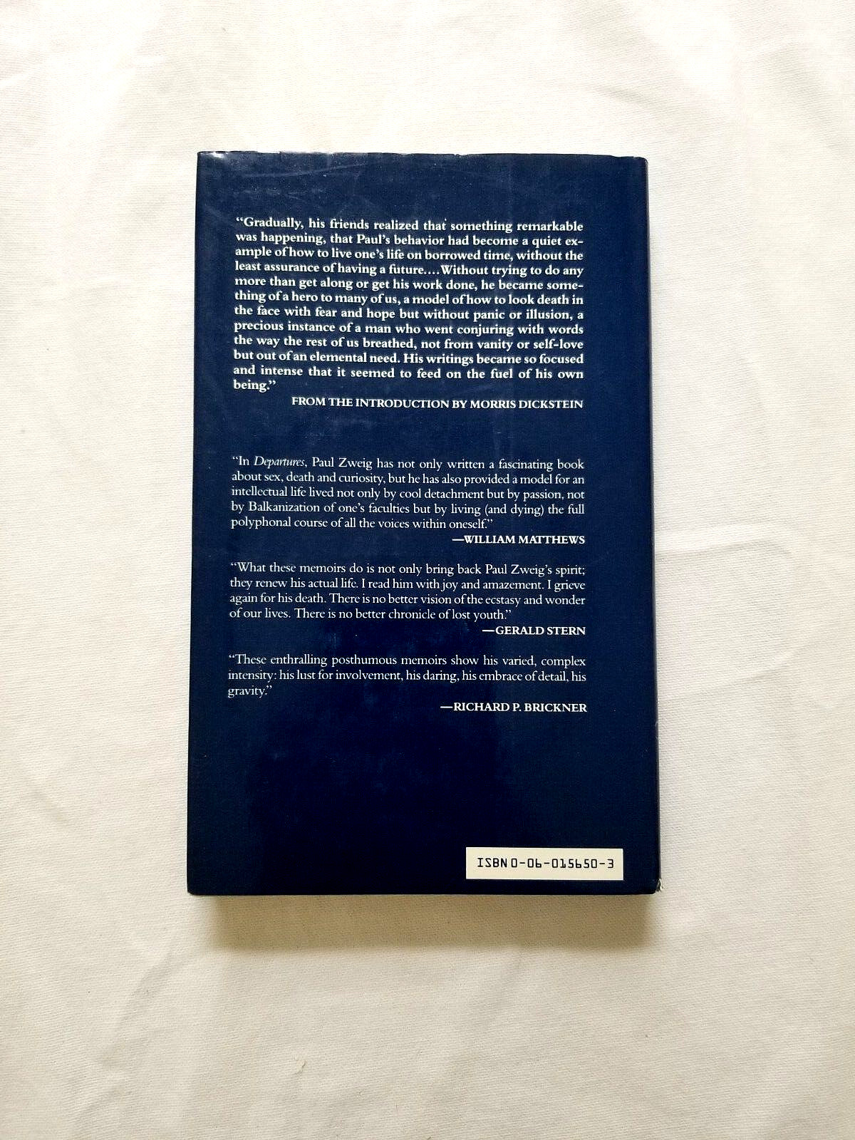 Departures Memoir by Paul Zweig Hardcover Dustjacket FIRST EDITION Jewish Paris