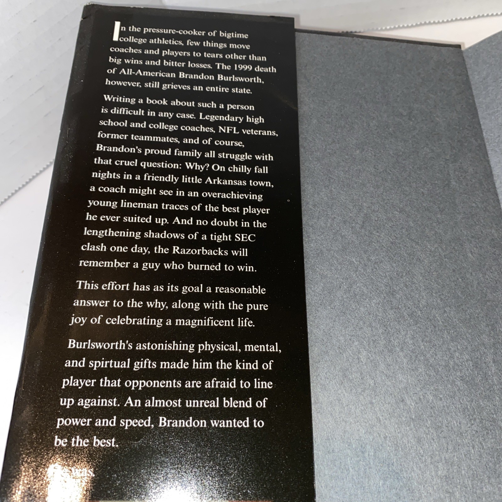 Through the Eyes of a Champion The Brandon Burlsworth Story Jeff Kinley 1st ed.
