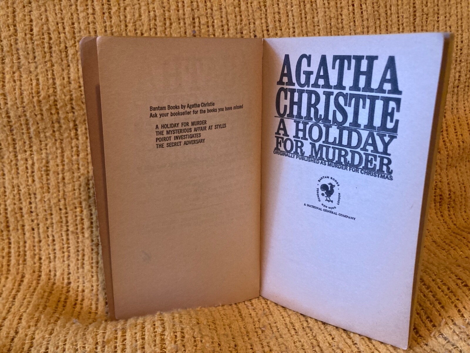 A Holiday For Murder (Agatha Christie, Bantam Books, Poirot, 1969, US)