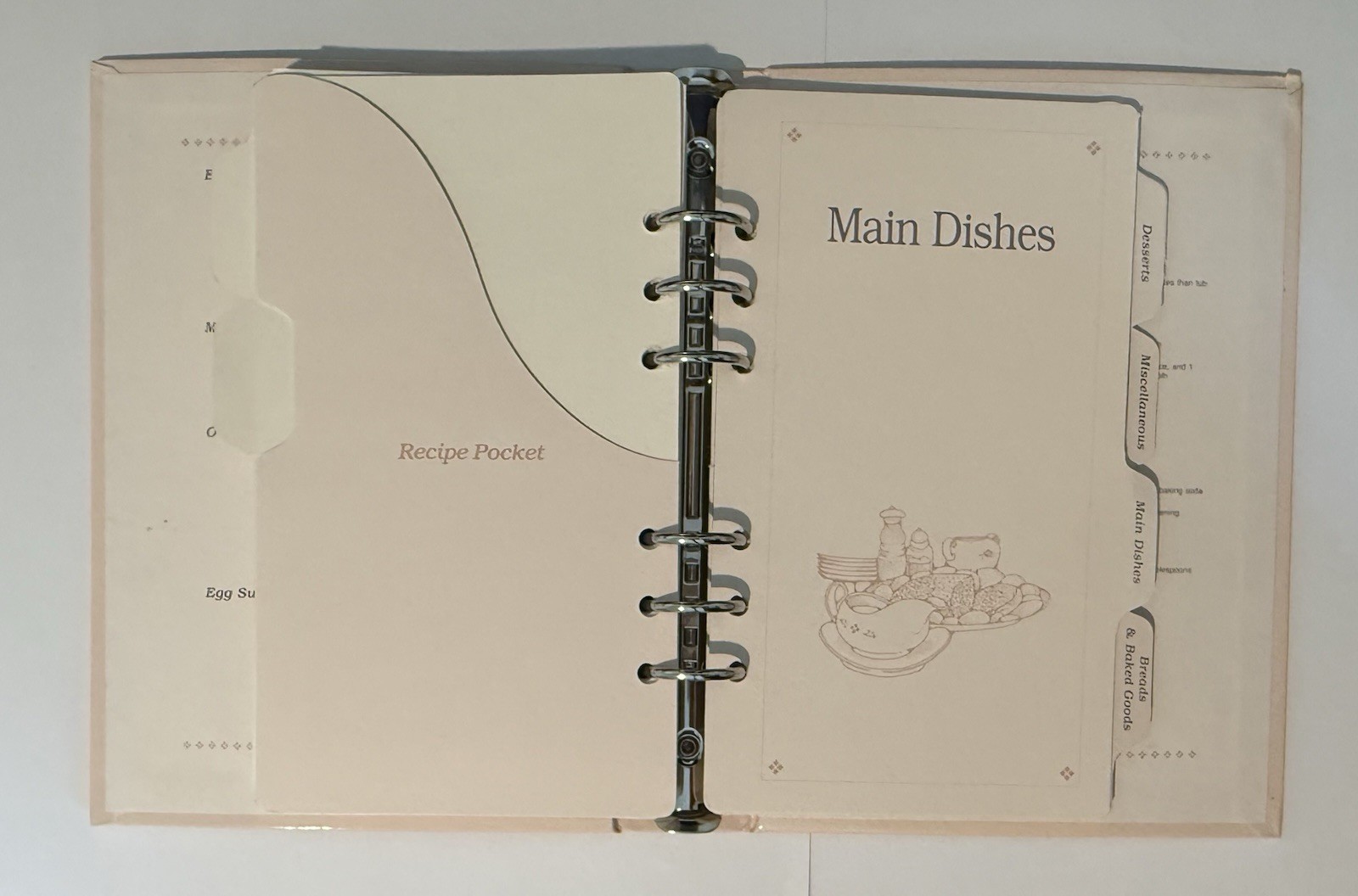 Vintage NEW Kim Jacobs 1990 Recipe Binder Book Cottagecore Organizer in Box NOS