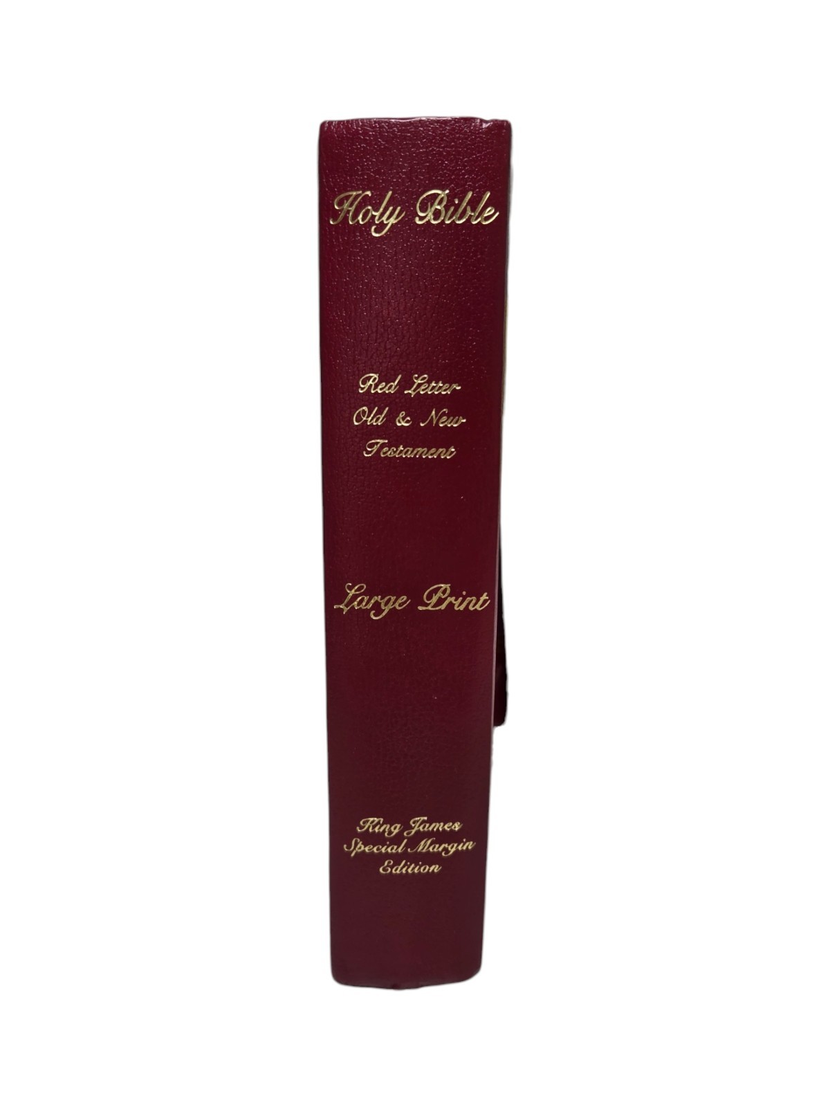 God’s Holy Bible KJV Special Margin Edition LARGE PRINT 1999 Burgundy Red Letter