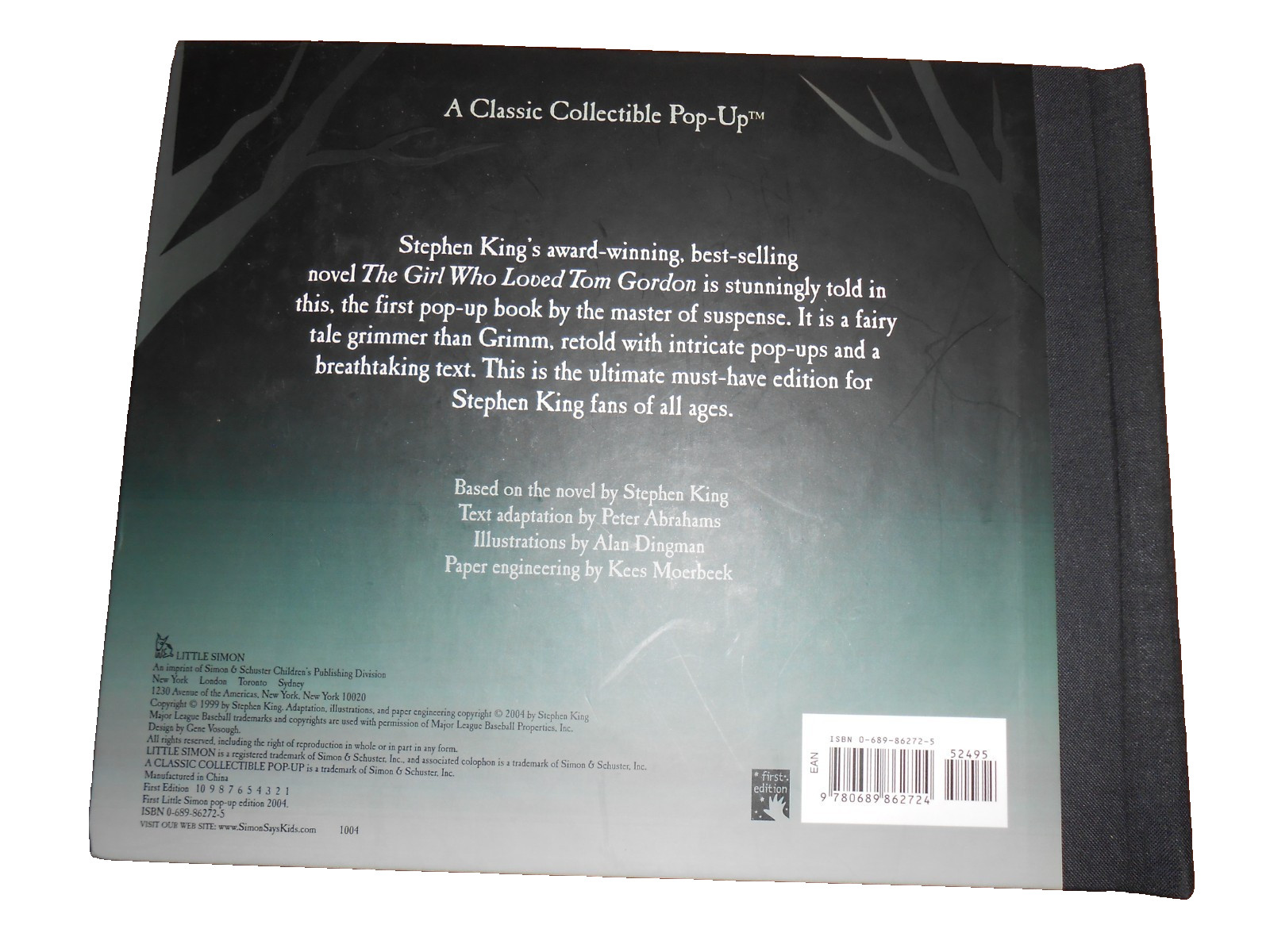 Stephen King THE GIRL WHO LOVED TOM GORDON: A Pop-up Book – HC VGC