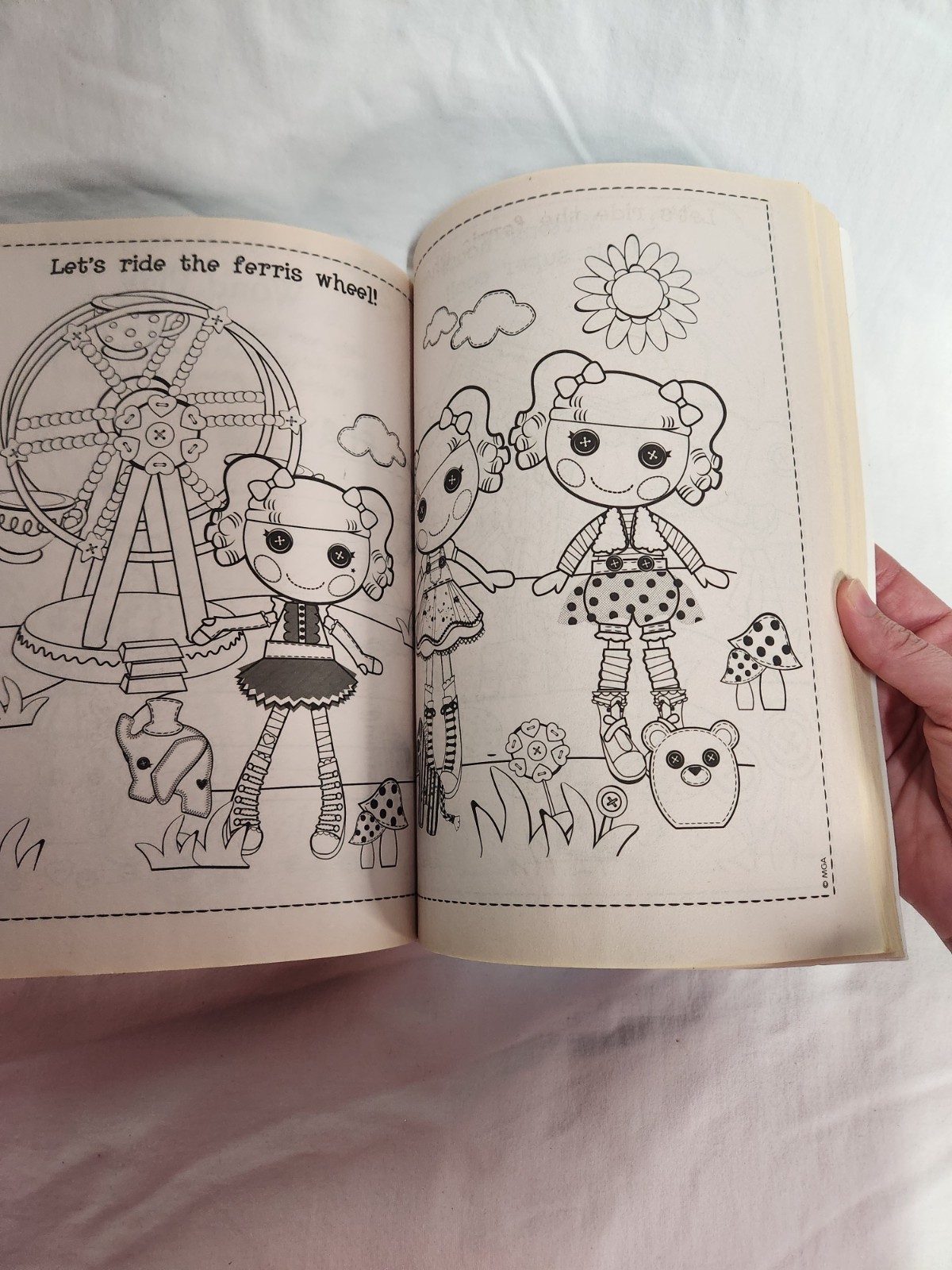 Lalaloopsy Coloring & Activity Book 2011 You Bet Your Button! 1 Page Colored On
