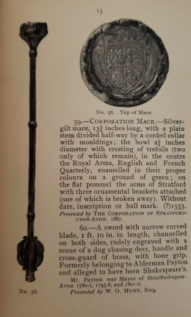 1910 CATALOGUE OF SHAKESPEARE BIRTHPLACE,Art,History, BIRTHPLACE Pamphlet/Ticket