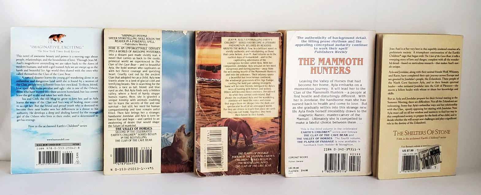 Jean M. Auel’s Earth’s Children Paperback Series (Books 1 Through 5)