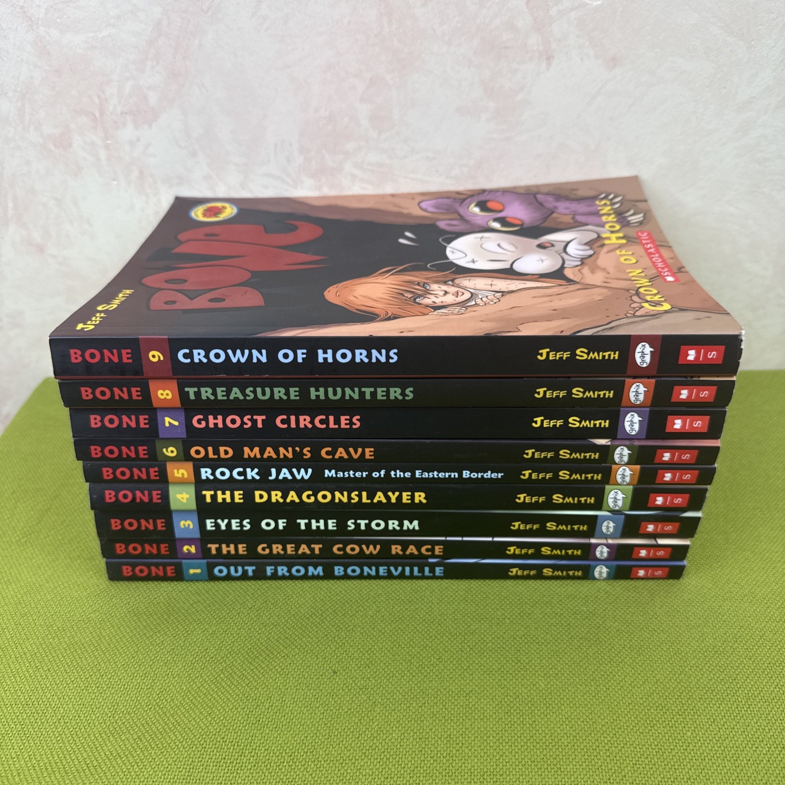 Complete Set 1-9 Graphic Novel BONE Jeff Smith PB Scholastic Graphix Color