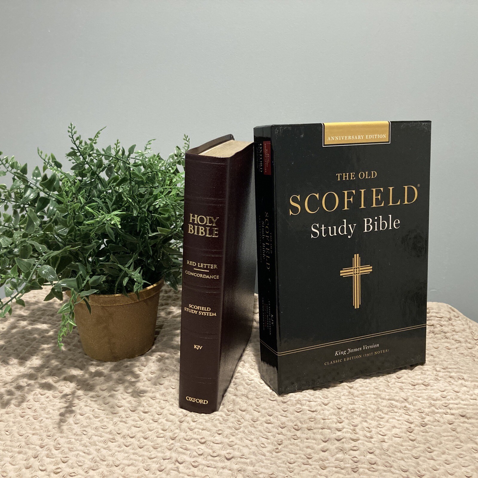 Leather KJV Old Scofield Study Bible 1917 notes Red letter Thumb-Indexed