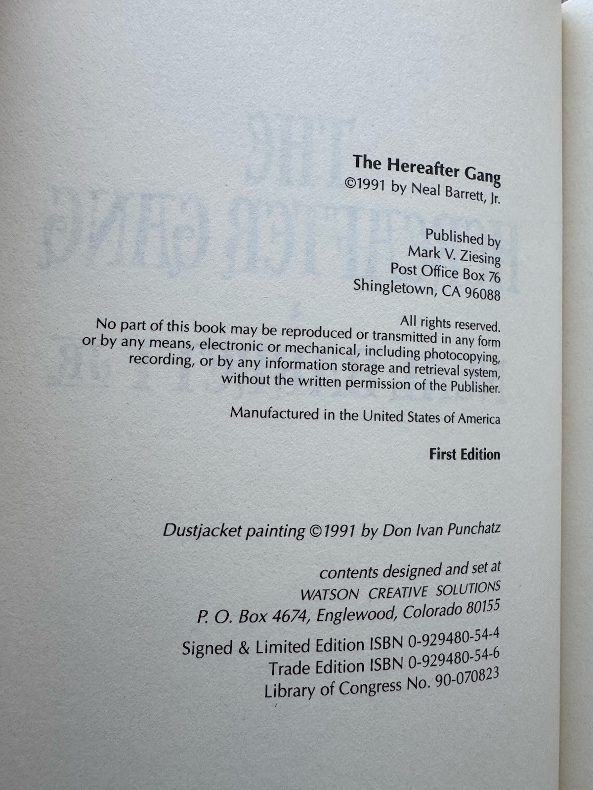 The Hereafter Gang signed by Neal Barrett Jr (Hardcover, Limited, New)