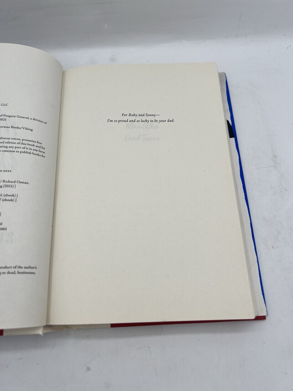 The Man Who Died Twice Richard Osman 1st Edition/1st Print Hardcover DJ