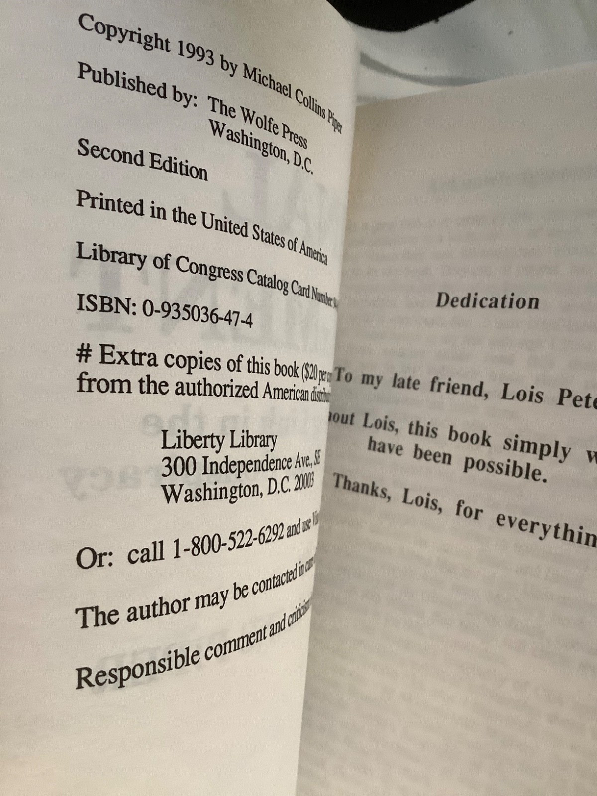 Final Judgment- Michael Collins Piper -1993. 2nd ed. Wolfe
