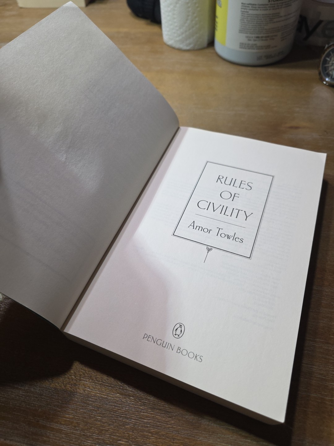 Rules of Civility, Amor Towles, 2012, Trade Paperback
