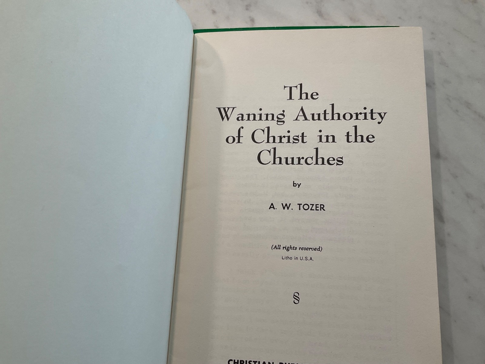 6 Lot A. W. Tozer – Jesus Our Man in Glory, Deeper Life, Incredible Christian