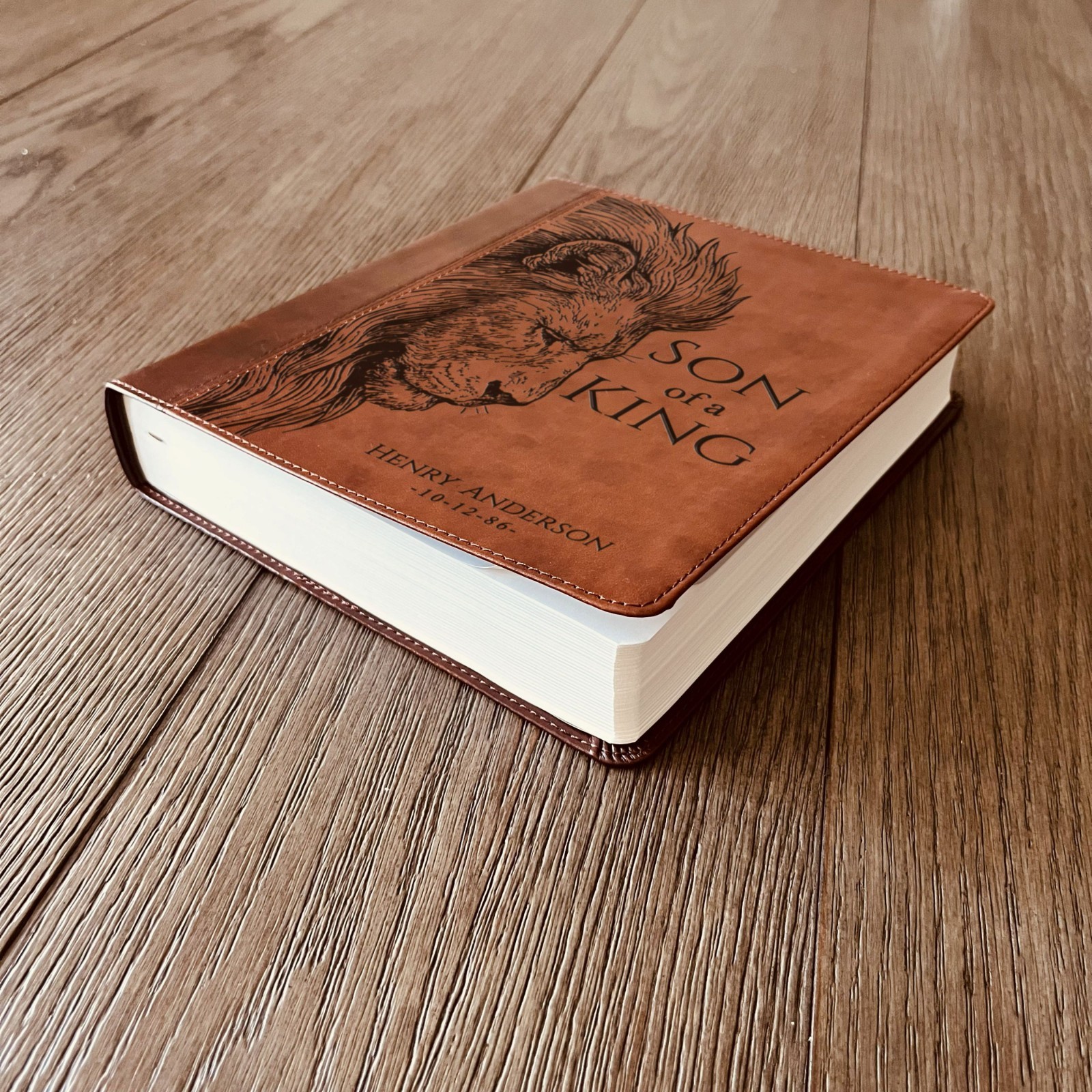 Personalized ESV Journaling Study Bible, Son of a King Design, Name Engraved