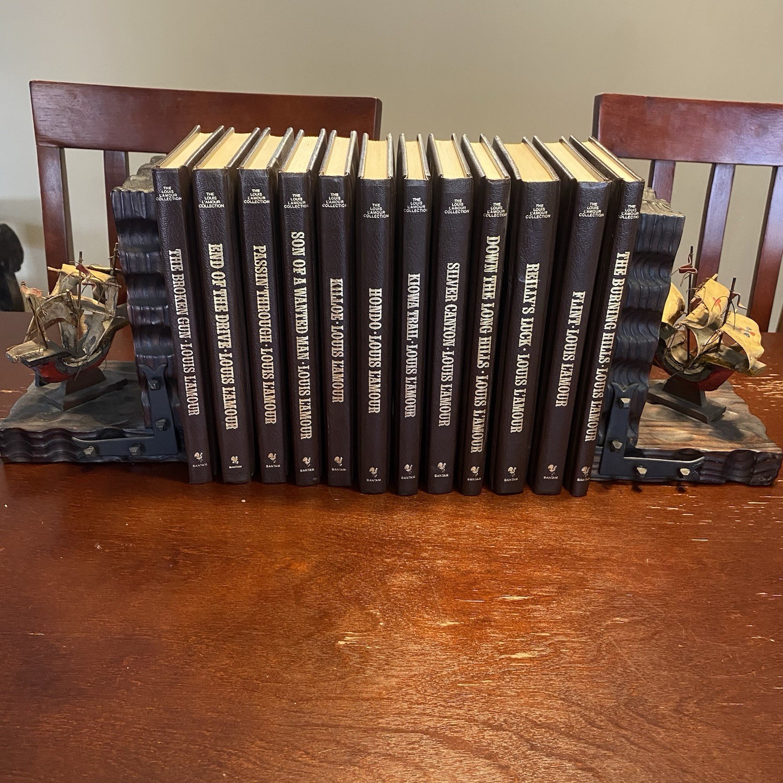 Louis L’Amour Western Adventure Lot 11 HC Leatherette Books Bantam Collection