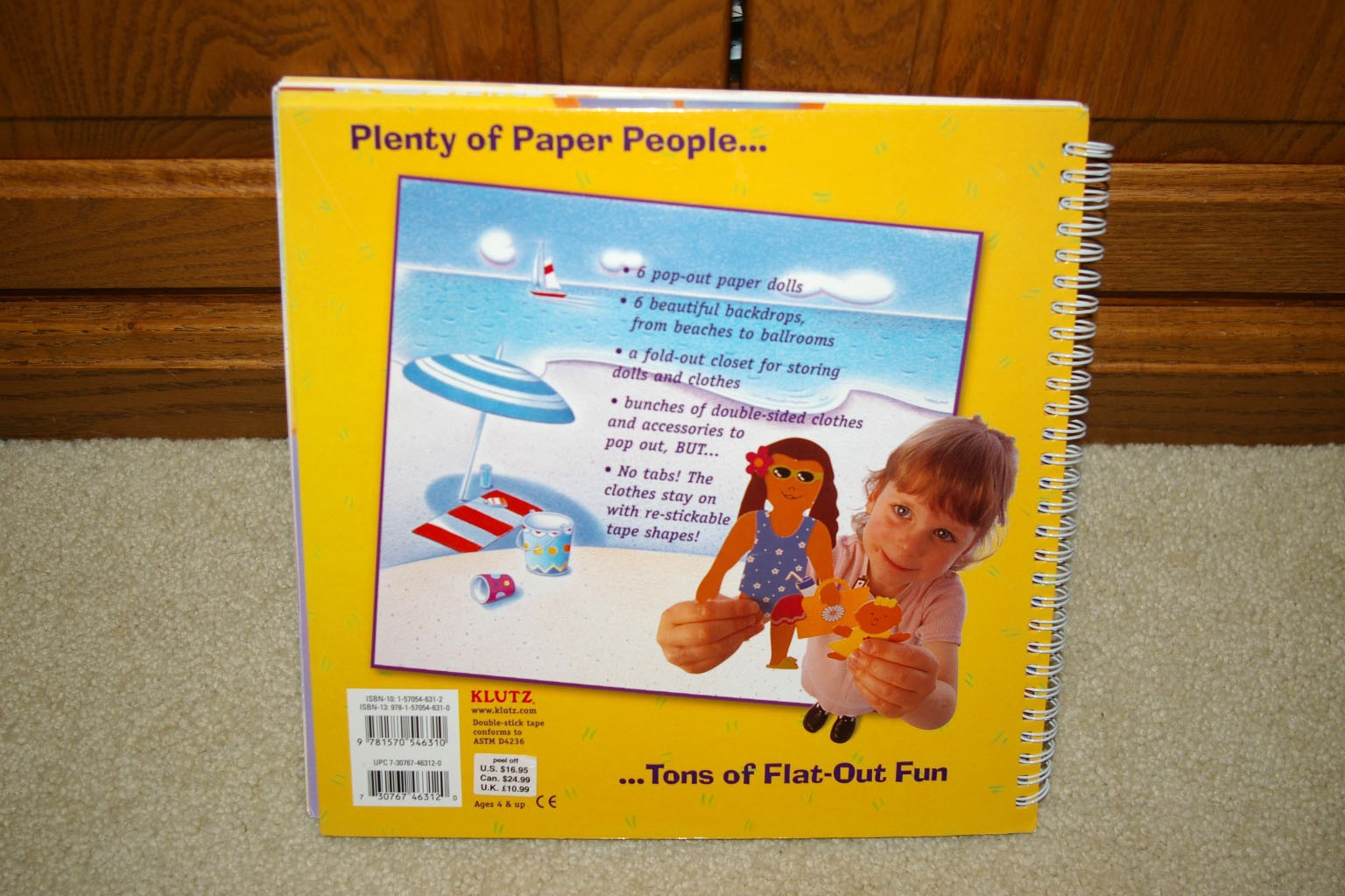 THE FABULOUS BOOK OF PAPER DOLLS by Julie Collings A Klutz Book Spiral BRAND NEW