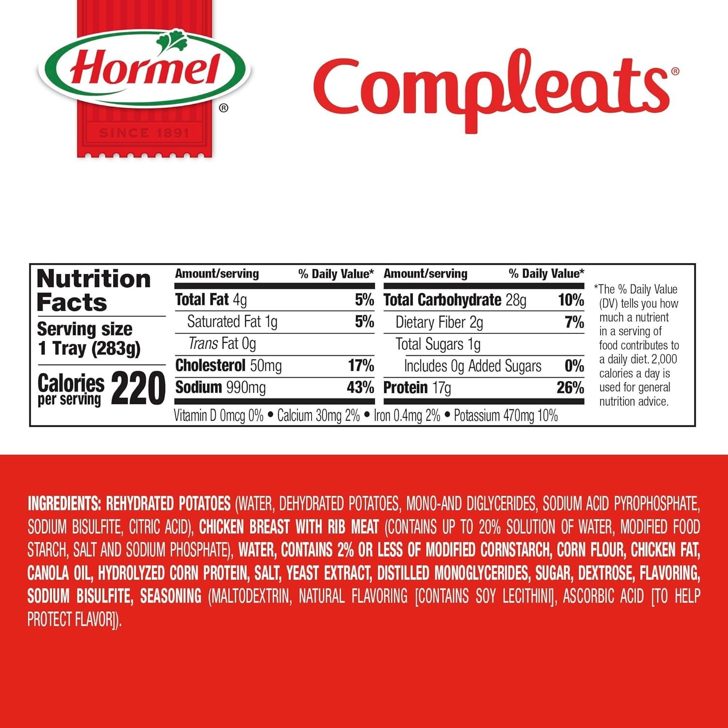 Convenient Chicken Breast & Gravy with Mashed Potatoes – 6-Pack, 10 oz Each